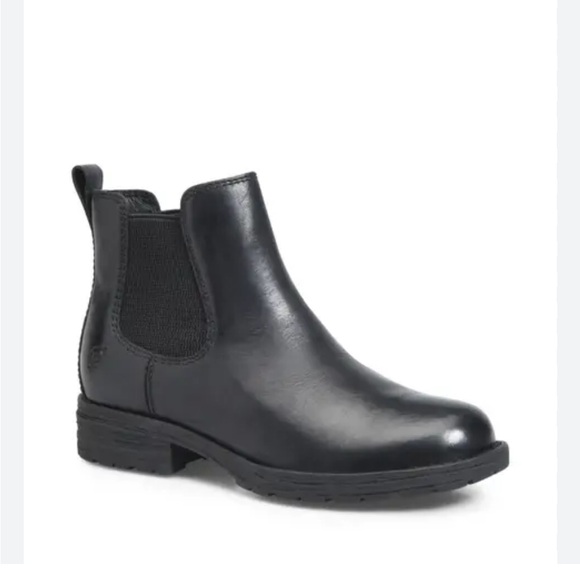 Born women’s Cove Waterproof Chelsea Black Leather Ankle Boots - Picture 2 of 8